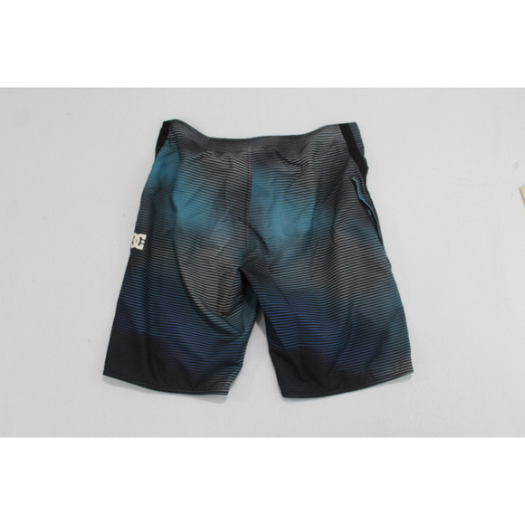 DC Men Blue Black Board Shorts Swim Trunk Sie 32 - Picture 8 of 10
